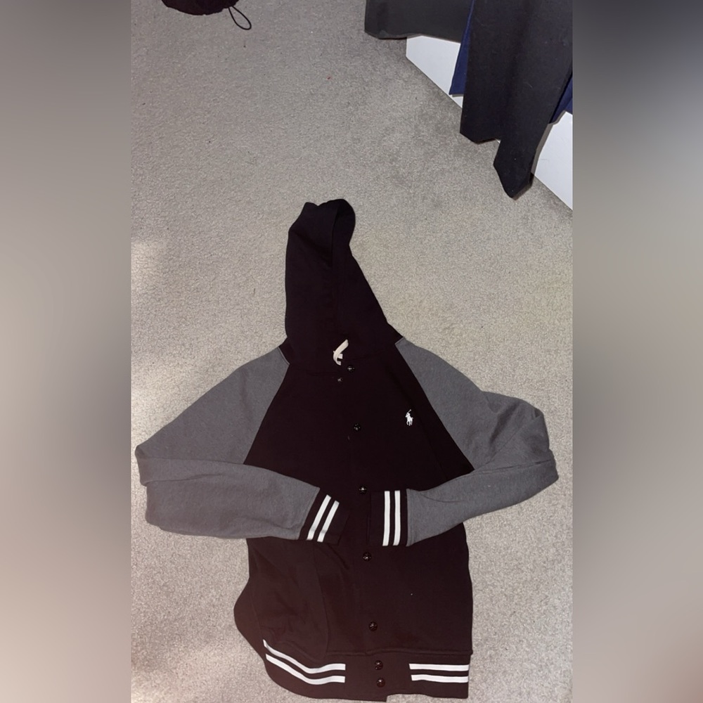 Polo Ralph Lauren Men's 2-Tone Fleece Hooded Sweatshirt Jacket with Pony
